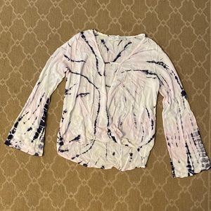 VINTAGE HAVANA TIE DYE FLARE SLEEVE SHIRT